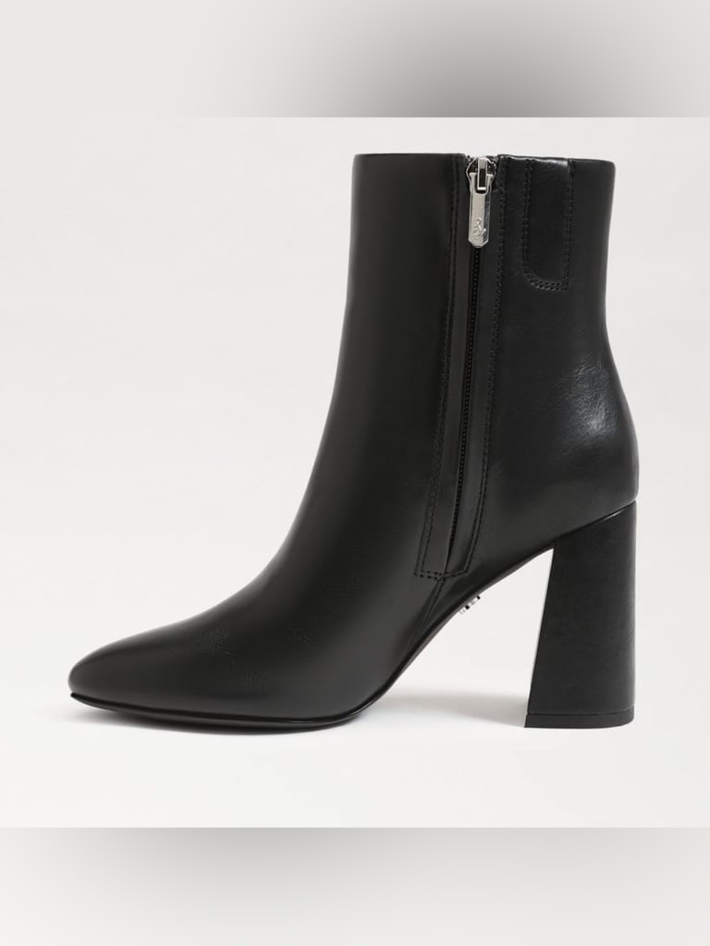 NEW SAM EDELMAN SIGNATURE COLLECTION DONNA BLACK LEATHER BOOTIES 8 - Picture 3 of 13